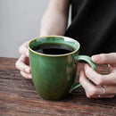 vicrays Coffee Mug Set, 12 Ounce, Set of 6, Ceramic Mug for Men, Women, Unique Glazed Mugs with Handle for Coffee, Tea, Milk, Cocoa, Cereal(Green) by CozyNest Decor
