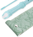 Recorder Instrument for Beginner Kids Adults,8-Hole Soprano Descant Recorder Music Flute with with Cleaning Rod & Leather Case For School Student Home Entertainment(2-Carved Dark Green) by TinyTreasures Baby Boutique
