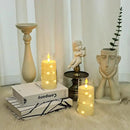 Aignis Flickering Flameless Candles Battery Operated Candles LED Candles with Remote Timer for Home/Wedding/Birthday/Holiday Decor ，Ivory White 3D Flame Set of 2 (D3 xH6 6") by CozyNest Decor
