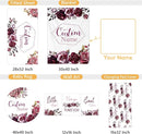 Personalized Crib Bedding Set, 5 Pcs Custom Nursery Bedding Sets with Name, Infant Bedding Set for Baby Girls, Purple Flower Double Layer Baby Crib Set, Babies Toddlers Kids Customized Gifts by TinyTreasures Baby Boutique