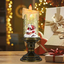 Christmas Flameless Candles, Flickering LED Candles with Timer, Snow Globe Candle Lights for Christmas Decorations by CozyNest Decor