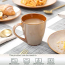 vicrays Coffee Mug Set, 12 Ounce, Set of 6, Ceramic Mug for Men, Women, Unique Glazed Mugs with Handle for Coffee, Tea, Milk, Cocoa, Cereal(Beige) by CozyNest Decor