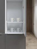 Nxconsu Expandable Cabinet Shelf Organizer Riser for Kitchen Pantry Cupboard Under Sink Countertop Home Storage Organization Rack Space Saver Freestanding Heavy Duty Nonslip Stackable White Large by CozyNest Decor