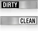 Dishwasher Clean Dirty Sign-Dishwasher Magnet Stainless Steel Clean Dirty Sign for Kitchen Organization Farmhouse Dishwasher Slide Indicator, Optional Adhesive Stickers by TinyTreasures Baby Boutique