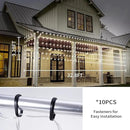 32.8 * 3.28FT Large Size Solar Curtain Lights Outdoor, 8 Modes Icicle Lights, Solar Garden Christmas Decortions for Patio, Gazebo, Eaves, Fence, Tree, Porch (White) by GreenHaven Gardens
