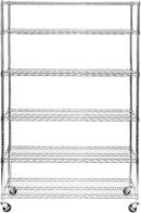 Seville Classics UltraDurable Heavy Duty NSF Solid Steel Wire Rack Storage Unit Wheels, 6-Tier Shelving, 48" W x 18" D by CozyNest Decor
