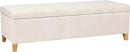 Joveco Storage Ottoman Bench, 51" Rectangle Long Bench, for Bedroom, End Foot of Bed, Living Room, Entryway, Beige by CozyNest Decor
