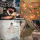 9.85Ft String Lights with 20 Pink Heart LEDs 20 Pink Pom Poms Garland Lights with Timer Valentine Decoration for Home Kid Bedroom Mother's Day Wedding Party Valentine's Day Decor by CozyNest Decor
