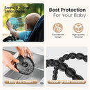 20000mAh Portable Stroller Fan with Auto Oscillating, Extended Anti-Slip Detachable Flexible Tripod, Power Bank & LED Light, 3-Speed Quiet Long Time Cooling Clip On Fans for Baby Crib Car Seat Travel by TinyTreasures Baby Boutique