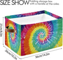 Tie-Dye Rectangular Storage Basket Organizer Bin Shelf Baskets For Clothes Gifts For Home Office Dorm by GreenHaven Gardens