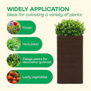 IDZO All-Weather Wicker Planters, Set of 2, 24 in Tall Wicker Planters, Self-Watering with Drainage, Durable PP Material, Raised Garden Bed Alternative, Indoor Outdoor Use, Modern Rattan Design by CozyNest Decor
