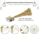 Christmas led Sparkle Ball Hanging Outdoor décorations -Haning Twig Ball,Snowflake Ornament Lights Indoor Outdoor Festive Holiday Décor 24Inch (Warm White) by CozyNest Decor