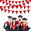 Red Party Decorations Triangle Pennant Banner Flag Dark Red Metallic Fabric Bunting Garland for Graduation Wedding Bridal Shower Birthday Anniversary Holiday Valentines Retirement Party Supplies by GreenHaven Gardens