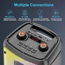 Bluetooth Speaker, 80W Peak Wireless TWS Portable Outdoor Party Speakers with Subwoofer, Deep Bass, LED Colorful Lights, Loud Stereo Sound Boombox with Radio for Home, Camping, Travel by TinyTreasures Baby Boutique