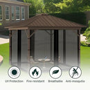 Replacement Gazebo Mosquito Netting 10' x 12',Universal Netting for Canopy Tent,4-Panel with Zipper for Outdoor Patio,Backyard (Mosquito Net Only,Black) by GreenHaven Gardens