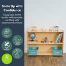 Angeles Value Line Narrow 2-Shelf Storage, Classroom Shelves and Daycare Furniture, Kids' Bookcases Cabinets & Shelves, 36" L x 12" W x 26" H by TinyTreasures Baby Boutique