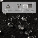 PNP FKJP 2 Pack Outdoor Chair Cushion 20" X 20" X 4", Waterproof Outdoor Seat Cushions with Non-Skid Ties, Black (Cushion + Cover)