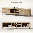 TV Stand for Living Room - up to 80 Inch TVs Mid Century Modern Entertainment Center with Storage and Adjustable Shelves, Media Console Table Oak 70" by CozyNest Decor