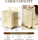 Laundry Basket Hamper,Hanging Wall Collapsible Laundry with Handle,Space-Saving Foldable Storage Dirty Washer Organizer Bin Multi-function Container Waterproof Durable,Set of 2(XL&M) by CozyNest Decor