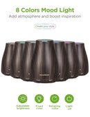 InnoGear Essential Oil Diffuser with Oils, 100ml Aromatherapy Diffuser with 6 Essential Oils Set, Aroma Cool Mist Humidifier Gift Set, Dark Wood Grain by TinyTreasures Baby Boutique