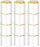 PAXCOO 12 Rolls Elastic String for Bracelets, Stretch Magic Elastic String Bead Cord Jewelry Thread for Bracelet, Necklaces, Clay Beads, Pony Beads (White) by TinyTreasures Baby Boutique