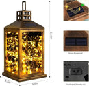 Solar Lantern Outdoor, Garden Hanging Lantern Solar Powered - Glass Waterproof Brushed Copper Solar Table Lantern Decorative Lights Flash and Steady-on Modes for Patio, Backyard, Garden by GreenHaven Gardens