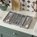 Lifewit Utensil Organizer for Kitchen Drawers, Expandable Cooking Utensil Tray, Adjustable Cutlery Silverware Flatware Holder, Plastic Kitchen Spatula Tools and Gadgets Storage Divider, Large, Gray by CozyNest Decor