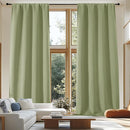 Simplebrand Ava Sage Green Extra Long 10ft Room Daekening Curtains for Patio 120 Inches Long 2 Panels Set, Solid Thermal Insulated Energy Saving Rod Pocket Window Treatment Drapes, 50 Wx120 L by TinyTreasures Baby Boutique