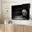 ElephantStock Basketball Wall Art - Horizontal Framed Canvas - 1-Piece Hallway Wall Decor - Photography sports Canvas Print - Black and Gray Decor for Wall - 31" X 21" by CozyNest Decor