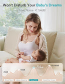 Paruu Hands Free Breast Pump P16, Wearable Breast Pump Electirc Portable with 4 Modes & 12 Levels, Max 309mmHg Strong Suction 19/21/24mm Flange Inserts Wearable Breastfeeding Pump, 2 Pack（Nude by TinyTreasures Baby Boutique