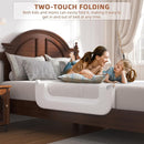 Bed Rail for Toddlers, Baby Bed Rail Guard for Kids, Toddler Bed Rails with Reinforced Anchor Fit, Height Adjustable & Foldable Bed Rail Guard for Twin, Full, Queen & King Beds (White, 32IN) by TinyTreasures Baby Boutique
