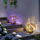 Solar Lights Outdoor - Ramadan Solar Lights for Outside Garden Decor, Hollow Solar Lights with Glass Globe, Solar Lantern Gardening Gifts for Women, Mom, Pathway, Balcony, Tabletop Decoration by GreenHaven Gardens