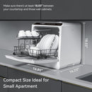 Hermitlux Countertop Dishwasher, 5 Washing Programs Portable Dishwasher With 5-Liter Built-in Water Tank For Glass Door by TinyTreasures Baby Boutique