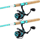 Sougayilang Fishing Rod and Reel Combo, 2-Piece 5-Foot 6-Inch Graphite & Fiberglass Rod, Durable and Strong, Quickset Anti-Reverse Fishing Reel (1Pack/2Pack) by TinyTreasures Baby Boutique