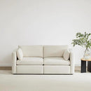 CHITA Small Modular Sectional Fabric Sofa Set, Extra Comfty Loveseat Cloud Couch, FSC Certified Modular Sectional Couch for Living Room, 78 inch Width, 2 Seat Modular Sofa, Linen by CozyNest Decor
