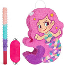 WERNNSAI Mermaid Piñata-Mermaid Party Piñata with Bat and Blindfold for Girls, Kids Birthday Party Games Anniversary Celebration Classroom Activities Mermaid Themed Party Decorations (15.7’’ x 12.2’’) by TinyTreasures Baby Boutique