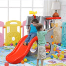 Costzon Toddler Slide Playground Climber Set, 5 in 1 Slide for Kids with Basketball Hoop, Telescope, Crawl Through Space, Easy Climb Stairs, Kids Large Slide Playset Gift for Both Indoor Outdoor Use by TinyTreasures Baby Boutique