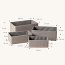 LA JOLIE MUSE Storage Baskets Set 4 - Stackable Woven Basket Paper Rope Bin, Storage Boxes for Makeup Closet Bathroom Bedroom (Gray) by TinyTreasures Baby Boutique