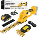 Hedge Trimmer Cordless, 2 in 1 Grass Shears Hedheld and Electric Hedge Trimmer, 22V Mini Battery Hedge Trimmers Clippers with Rechargeable Battery and Charger for Garden and Lawn by GreenHaven Gardens