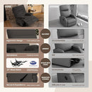 Dark Grey Glider Rocker Recliner,Swivel Rocking Recliner Chair,Glider Rocking Chair,Reclining Sofa Rocking Chair Nursery,23 Inches Deep Seat & 27 inches High Back,for Living Room by TinyTreasures Baby Boutique