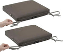 Classic Accessories Ravenna Seat Cushion, 17"W x 15"D x 2"Thick, Dark Taupe by GreenHaven Gardens