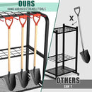 Trieez Garden Tool Organizer for Garage, Yard Tool Organizer with Wheels for Garage Organization and Storage - Sturdy Yard Tool Holder Tool Rack, for Shed, Outdoor, Tool Stand by GreenHaven Gardens