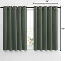 NICETOWN Bedroom Blackout Curtains for Kitchen Window - Window Treatment Thermal Insulated Solid Grommet Sound Reducing for Kitchen/Nursery, Dark Mallard, 2 Panels, W66 x L54 by TinyTreasures Baby Boutique