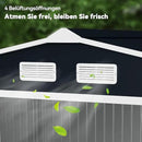 Outsunny 9' x 6' Outdoor Storage Shed, Garden Tool Metal Shed with Foundation Kit, Double Lockable Door, Air Vents and Sloping Roof, for Backyard, Patio, Lawn, Dark Gray by GreenHaven Gardens