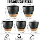 Self Watering Plants Pot with Drainage Hole, Flower Plants Pots for Indoor & Outdoor, Black Plastic Self Watering Planters Succulent Pot 5pcs/Set by GreenHaven Gardens