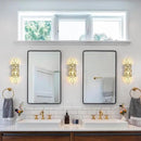 Modern Gold Crystal Wall Sconce Light Fixtures, Wall Mount Lamps for Bedroom Living Room Bathroom Vanity Mirror by CozyNest Decor
