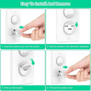Outlet Covers Baby Proofing with Hidden Handle (32 Pack) Child Proof Outlet Plug Covers 3-Prong Baby Proofing Electrical Outlet Cover Safety Power Outlet Protector Child Socket Cap by TinyTreasures Baby Boutique