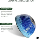 2 Pack Hanging Planters for Indoor Outdoor Plants, 10 Inch Hanging Planter with Drainage Hole & Plug Glazed Hanging Baskets Flower Pots for Garden Home (Blue Flow Glaze) by GreenHaven Gardens