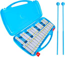 EASTROCK Professional Glockenspiel, 25 Notes Xylophone for Kids, Xylophone Instrument Music Teaching, Gifts, Perfectly Percussion Instrument Blue by TinyTreasures Baby Boutique