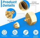 SDTC Tech 2 Pack Garden Hose Adapter, Solid Brass Drip irrigation hose connector, Standard 3/4" GHT Female Thread to 1/4" Tube Adapter for Water Hose, Convert 3/4" Garden Hose to 1/4" Tube by GreenHaven Gardens